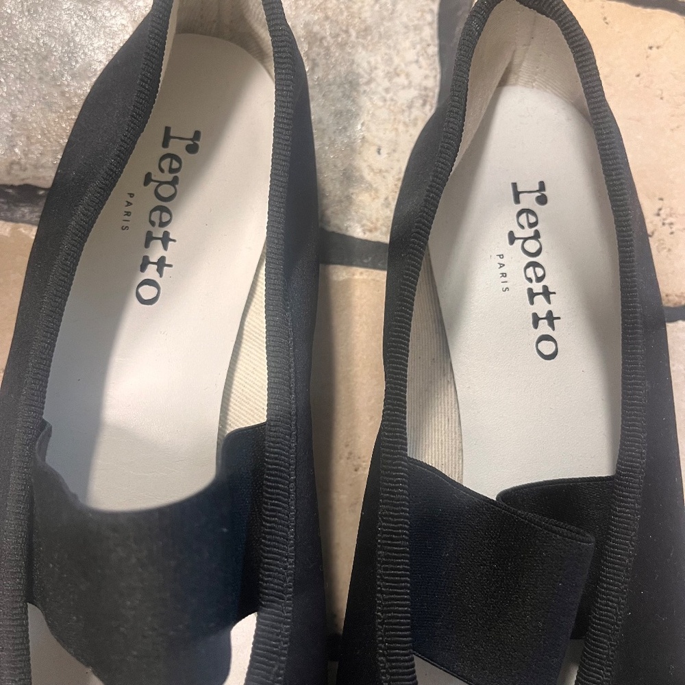 Repetto Black Satin Ballet Flats Paris - Picture 5 of 9